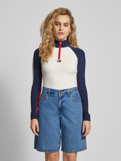 Tommy Jeans Gebreide pullover met schipperskraag Ecru - 4