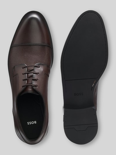 BOSS Derby Schnürschuh aus echtem Leder Dunkelbraun 4