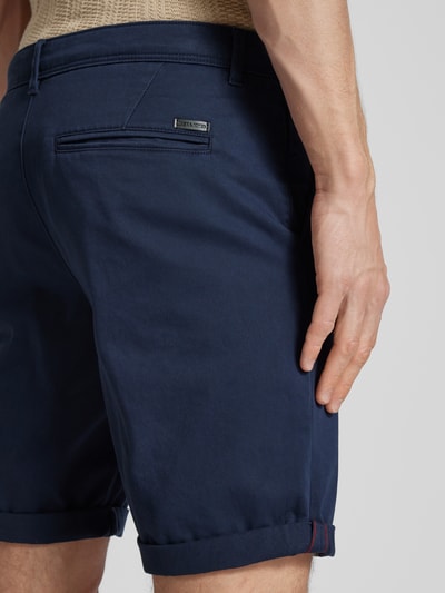 Jack & Jones Regular Fit Bermudas in unifarbenem Design Modell 'BOWIE' Dunkelblau 3