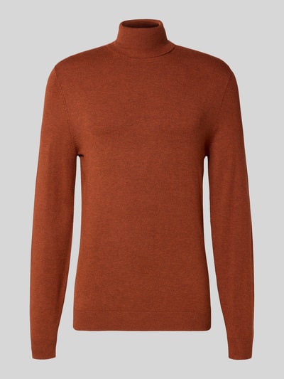 MCNEAL Rollkragenpullover aus Viskose-Mix Dunkelrot Melange 2