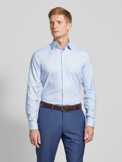 CK Calvin Klein Slim Fit Business-Hemd mit Knopfleiste Modell 'Bari' Bleu 4