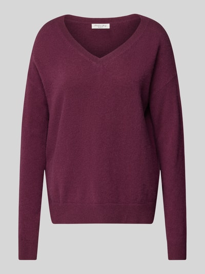 Christian Berg Woman Kaschmirpullover mit V-Ausschnitt Bordeaux 2