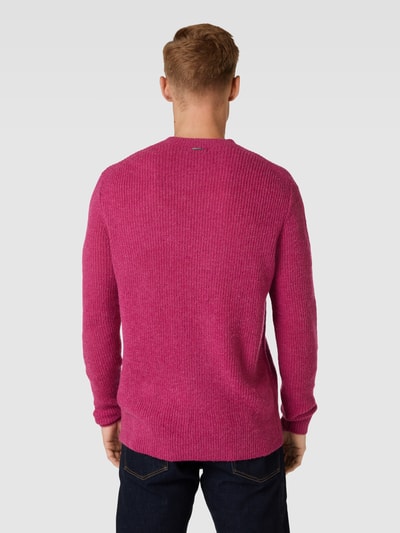 Antony Morato Gebreide pullover met ribboorden Felroze - 5