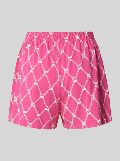 HUGO Regular Fit Pyjama-Shorts mit elastischem Bund Modell 'NIKA' Pink 3