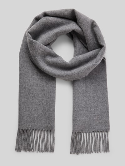 bugatti Wollen sjaal met franjes Middengrijs gemêleerd - 1