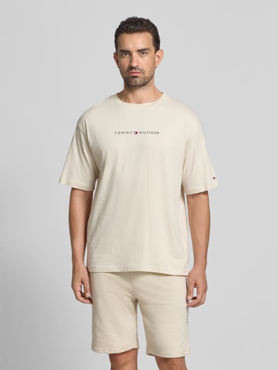 Tommy Hilfiger Relaxed Fit T-Shirt aus reiner Baumwolle Offwhite Melange 4