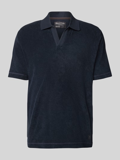 Marc O'Polo Regular Fit Poloshirt aus Baumwoll-Frottee Marine 2