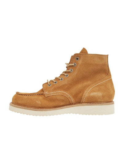 SELECTED HOMME Boots aus Veloursleder Modell 'Teo' Cognac 4