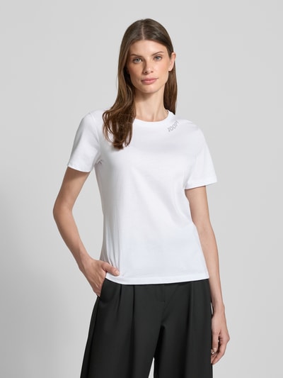 JOOP! T-Shirt mit Strasssteinbesatz und Rundhalsausschnitt Weiss 4