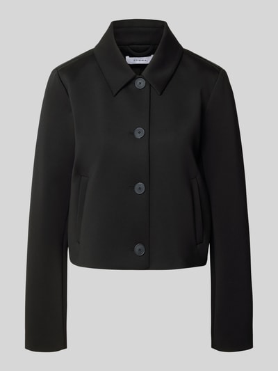 comma Regular fit blazer met steekzakken Zwart - 2