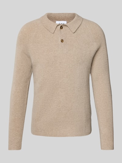 FTC-Cashmere Kaschmirpullover mit Kentkragen Sand 2