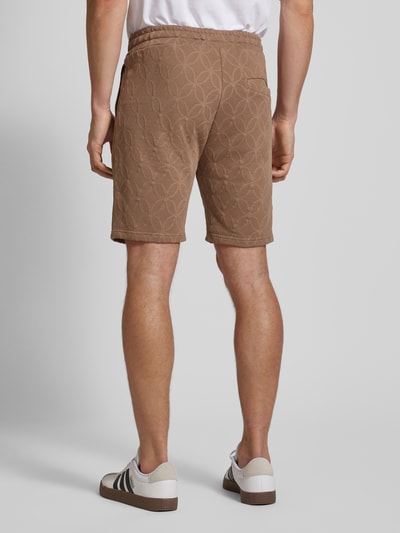 Scotch & Soda Regular fit sweatshorts met structuurmotief, model 'Terry' Beige - 5