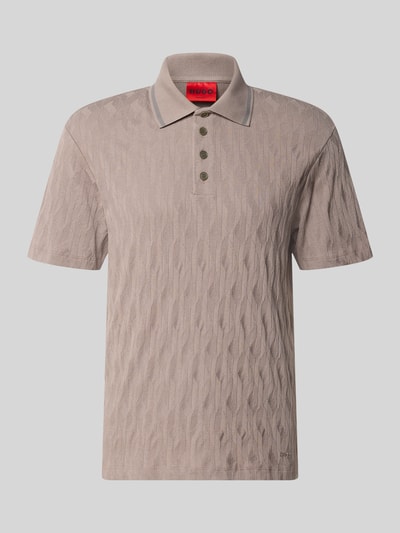 HUGO Regular Fit Poloshirt aus reiner Baumwolle Modell 'DUNIK' Hellbraun 2