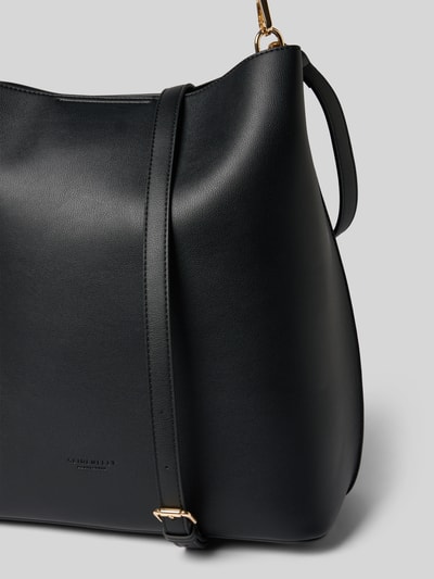 Seidenfelt Hobo Bag in Leder-Optik Modell 'Nelma' Black 3