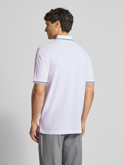 bugatti Koszulka polo z krótką listwą guzikową Biały 5