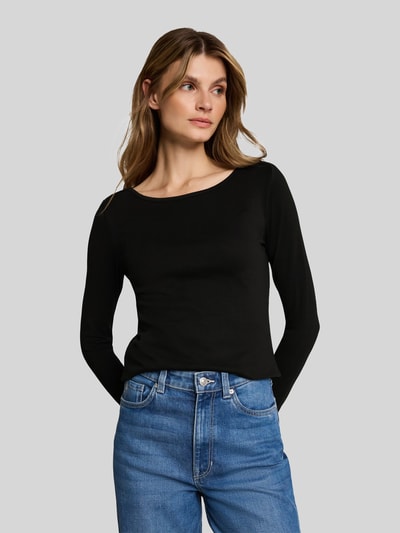 Tom Tailor Langarmshirt mit U-Boot-Ausschnitt Black 4