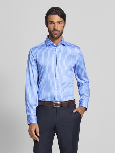SEIDENSTICKER Slim fit zakelijk overhemd met knoopsluiting Bleu - 4