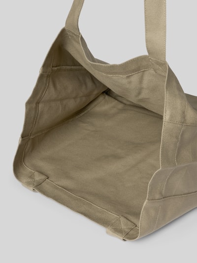 Produktfoto, Shopper aus Baumwolle mit Logo Modell 'Boutique Athene' von MADS NØRGAARD, beige, offene Struktur, sichtbare Naht, glatte Oberfläche