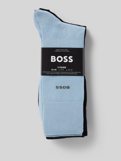 BOSS Socken mit Label-Print im 3er-Pack Hellblau 3