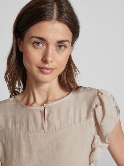 Vero Moda Bluse mit Schlüsselloch-Ausschnitt Taupe 3