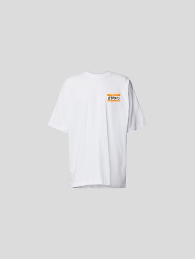 VETEMENTS T-Shirt mit Label-Print Weiss 2