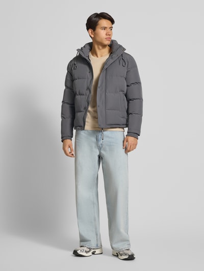 Superdry Gewatteerd jack met steekzakken, model 'Everest' Antraciet - 1