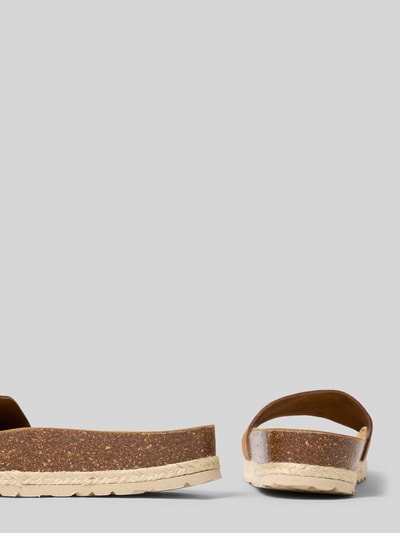 Espadrij Sandalette aus Leder Modell 'COPINE VELOUR' Cognac 2