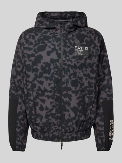 EA7 Emporio Armani Jacke mit Label-Print Modell 'TRAIN VISIBILITY' Dunkelgrau 2