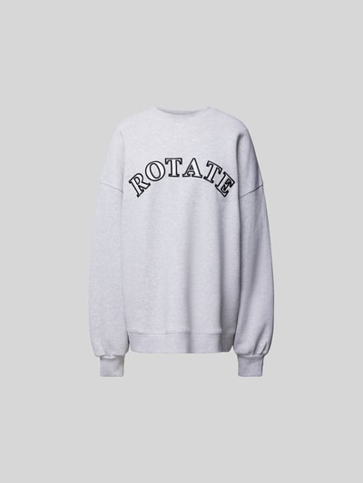 ROTATE Oversized Sweatshirt mit Label-Stitching Hellgrau 2