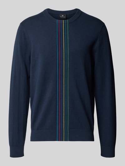 PAUL SMITH Strickpullover mit Rundhalsausschnitt Marine 2