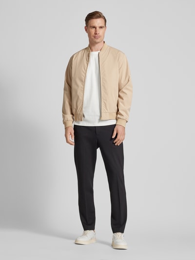 Jack & Jones Premium Bomberjack met opstaande kraag, model 'ILLUSION' Lichtgrijs - 1