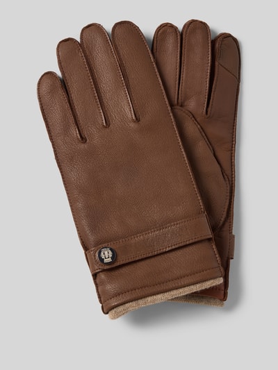 Roeckl Leren handschoenen van echt leer, model 'Wilhelmshaven' Cognac - 1