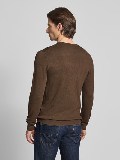 MCNEAL Strickpullover mit gerippten Abschlüssen Hellbraun Melange 5