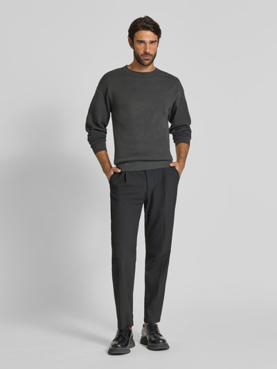 Jack & Jones Premium Gebreide pullover met ronde hals, model 'BRADFORT' Antraciet gemêleerd - 1