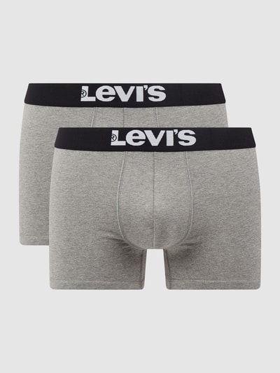 Levi's® Trunks mit Logo-Bund im 2er-Pack  Mittelgrau Melange 1