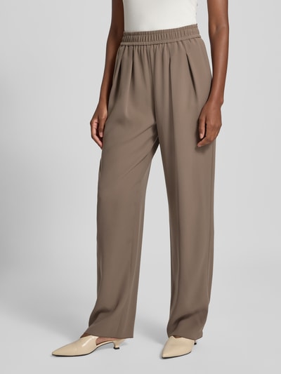 Emporio Armani Hose mit weitem Bein und elastischem Bund Taupe 4