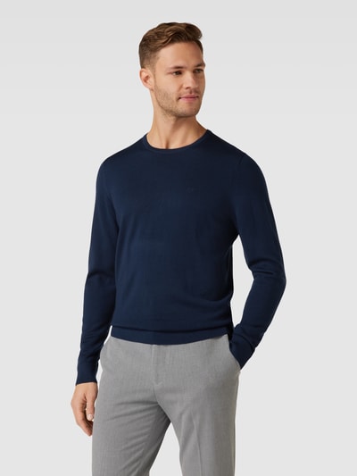 CK Calvin Klein Gebreide pullover met ribboorden Marineblauw - 4