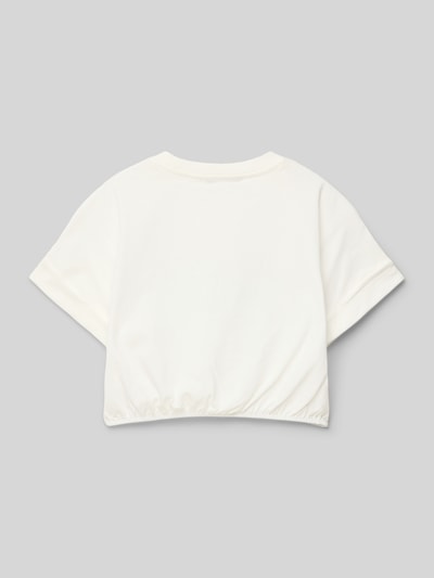Garcia T-Shirt mit Label-Print Weiss 3