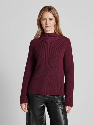 Marc O'Polo Langarmpullover mit Stehkragen Bordeaux 4