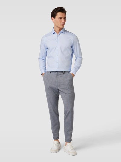 Cinque Grey Chino met structuurmotief, model 'BODO' Donkerblauw - 1