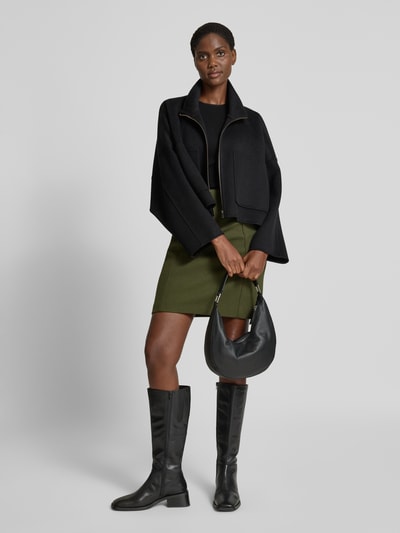 Christian Berg Woman Knielange rok met naadritssluiting Olijfgroen - 1