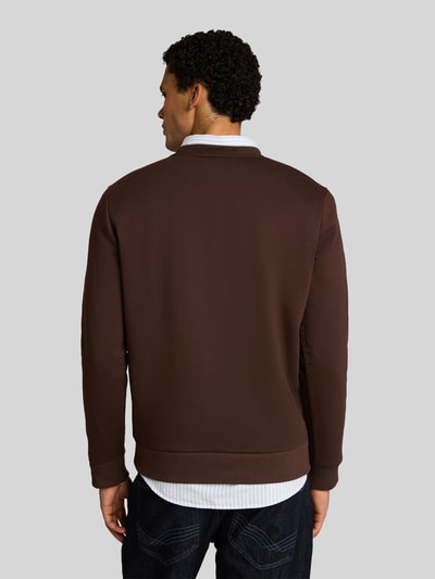 Tom Tailor Denim Regular Fit Sweatshirt aus Baumwoll-Mix Dunkelbraun 5