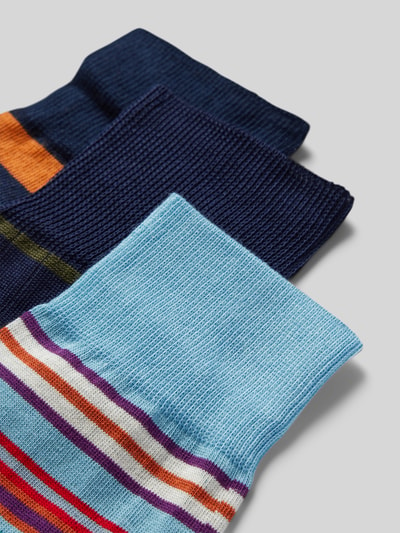 PAUL SMITH Socken mit Strukturmuster im 3er-Pack Blau 2