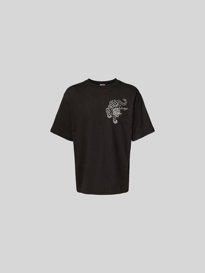 Kenzo T-Shirt mit Label-Print Black 2