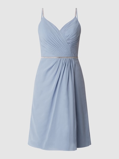 Luxuar Cocktailkleid mit Strasssteinbesatz Bleu 2