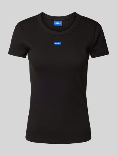 Hugo Blue T-Shirt mit Label-Detail Black 2