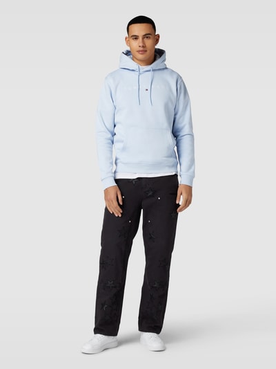 Tommy Jeans Hoodie met kangoeroezak Lichtblauw - 1