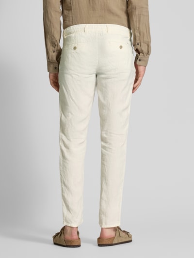 Brax Leinenhose mit Tunnelzug Modell 'FABIO JOK' Weiss 5