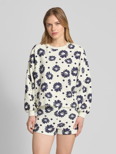 American Vintage Sweatshirt met ribboorden, model 'BOBYPARK' Offwhite - 4