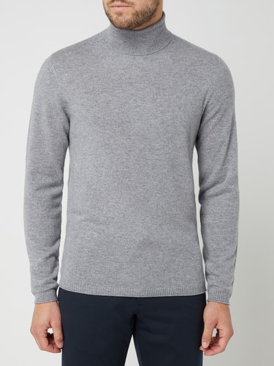 House of Paul Rosen Rollkragenpullover aus Kaschmir Silber Melange 4